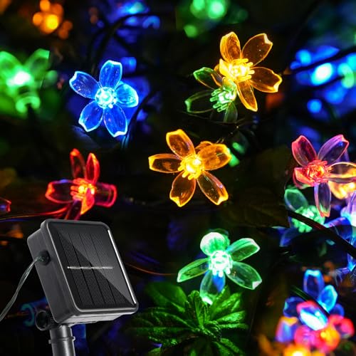 60 LED Solar String Lights Outdoor Waterproof Flower Fairy Lights for Garden Fence Patio Yard Christmas Tree Lawn Weddin - Detailed View