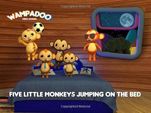 Five Little Monkeys Jumping on the Bed (picture book with song lyrics and coloring book): A picture book of Five Little Monkeys Jumping on the Bed