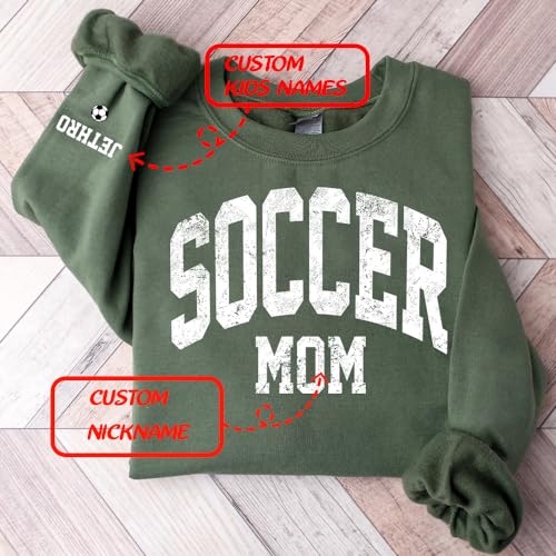 Personalized Soccer Mom Shirt, Custom Sport Mom Shirt, Shirt for Soccer Mom Lover, Gift for Mom, Support Soccer Match Outfit 2 7