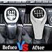 BLAKAYA Compatible with 6 Speed Plastic Chrome Texture Manual Gear Shift Knob Head Cover for BMW X1 X3 X5 F20 F30 E81 E82 E83 E85 E90 E91 E92 E93 E30 E32 E34 E36 E38 E39 E46