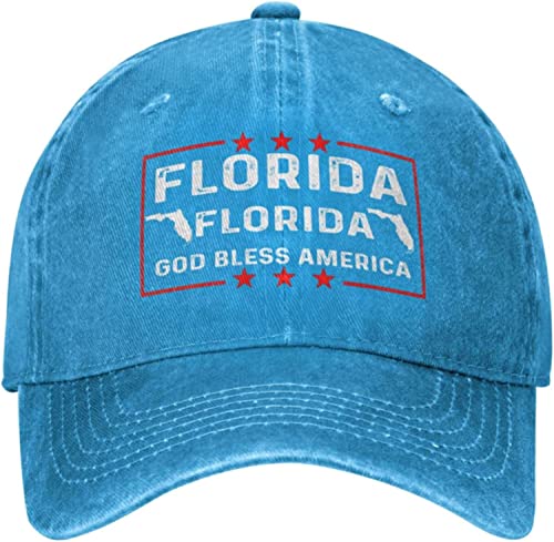 LOUJIN Gorra de béisbol de Florida Strong God Bless America para mujer, gorras de béisbol de moda, Color de la foto, Talla única