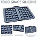 Silicone Belgian Waffle Mold, 2-Cavity Non-Stick Air Fryer Muffin Pan for Baking, Gray