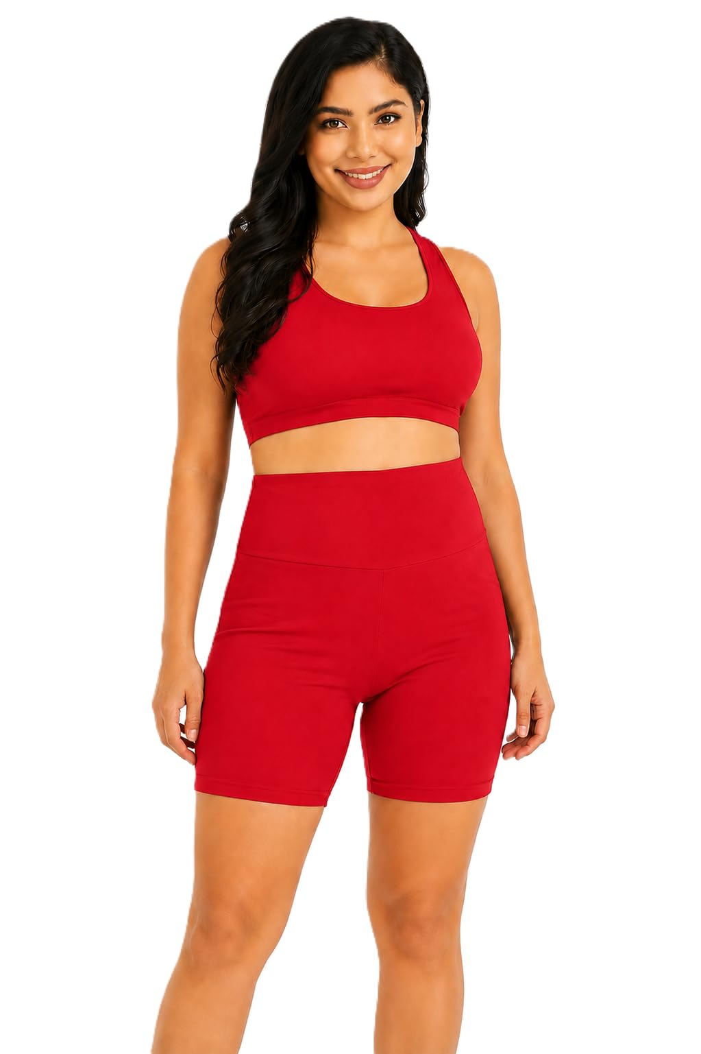 sai blossoms Women's High Waist Workout Shorts Stretchy Tummy Cover Belly Over Yoga Biker Running Shorts - Free Size - Fits from Sizes - S to 3XL-picture-14