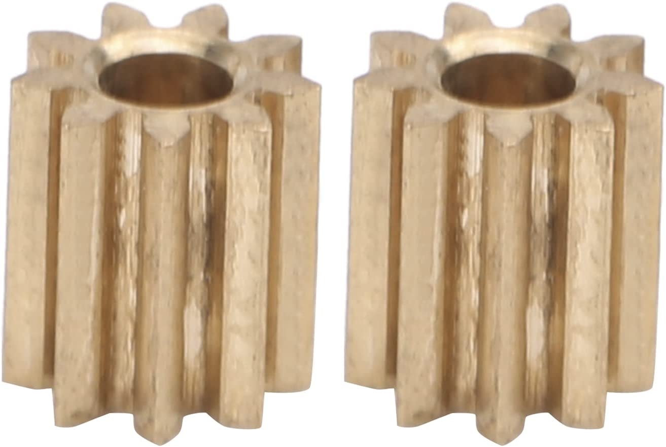 2 Pignoni Motore In Ottone Per Modulo Duplo Intelli Lok 0.4 - 9 Denti - Foto 6