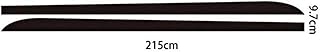 JJJJD 2pcs Etiquetas engomadas del Coche Negro/Fibra de Carbono Negro Auto Secundarios Falda Sill Raya Calcomanías Cuerpo for BMW 1 3 4 5 6 Serie F30 F35 F31 (Color : Black)