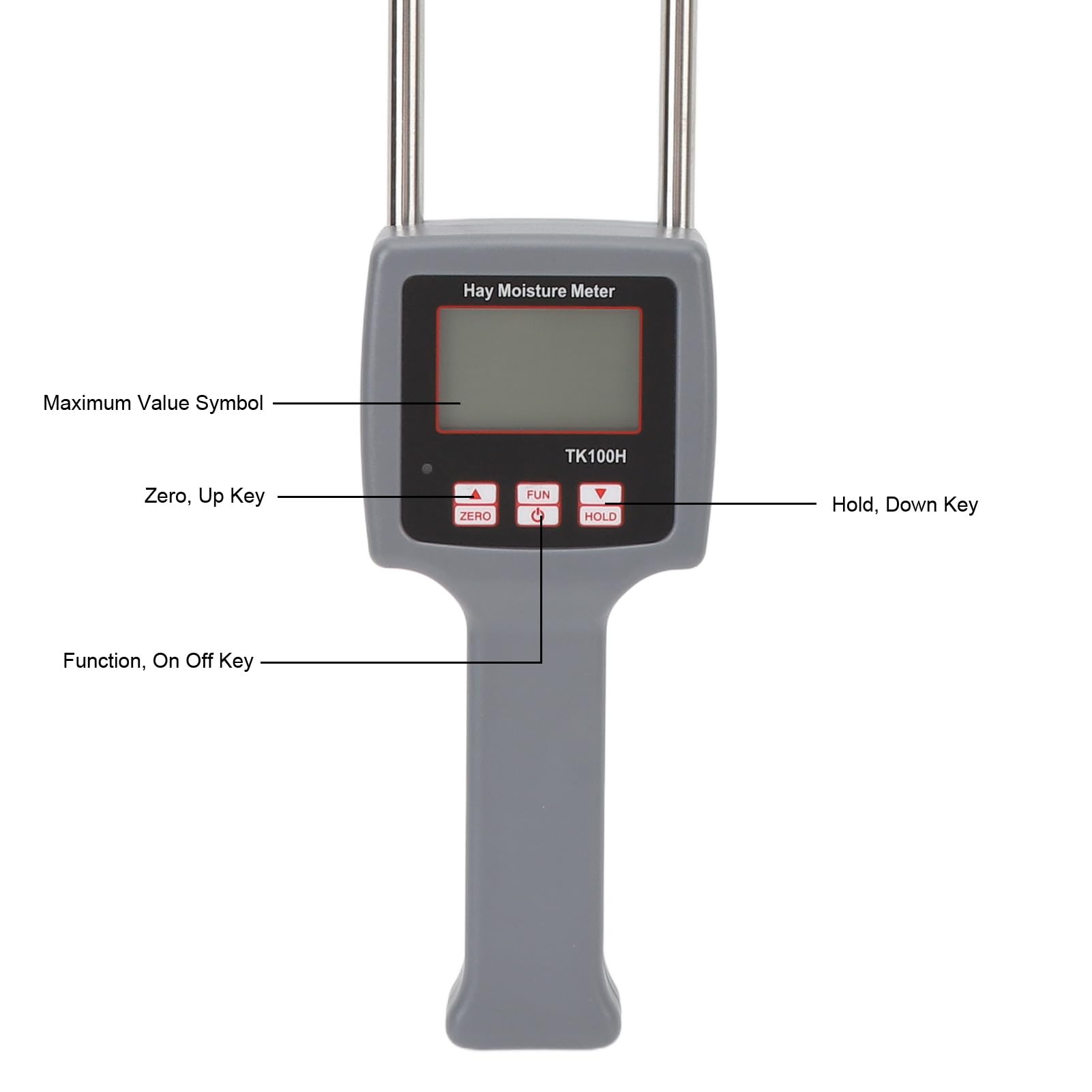 Misuratore di umidità Portatile per Fieno, Tester Preciso per Fieno con Sonda per Monitorare e Garantire una qualità Ottimale del Fieno, Prevenzione e Deterioramento, per da