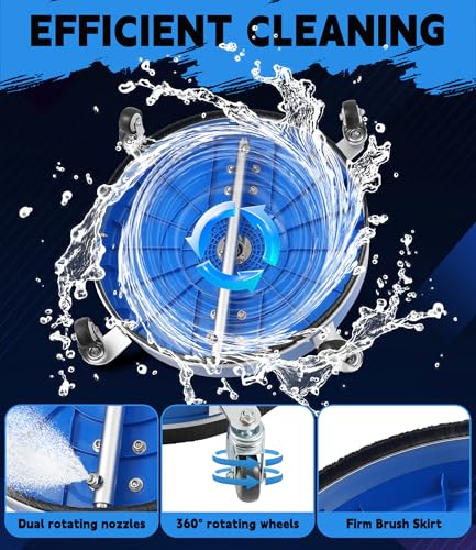 Image of M MINGLE 20 inch Pressure Washer Surface Cleaner, 4500 PSI Surface Cleaner Power Washing, Pressure Washer Accessories for Driveways, Concretes, Patios, Sidewalks