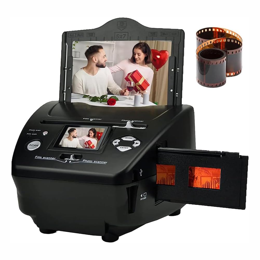 Scanner de Film 16MP, avec LCD 2,4 ", convertit Le Film 35 mm en JPEG, Prend en Charge 35 mm / 135 mm Couleur Positif/négatif/Diapositive