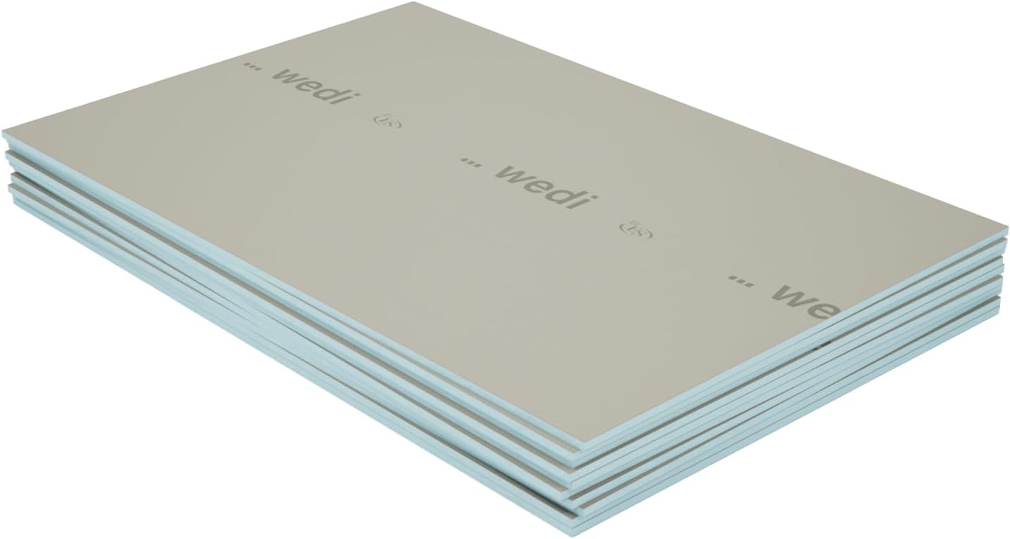 Wedi Board 48"" x 32"" x ½"" Packs of Panels (5), Gray