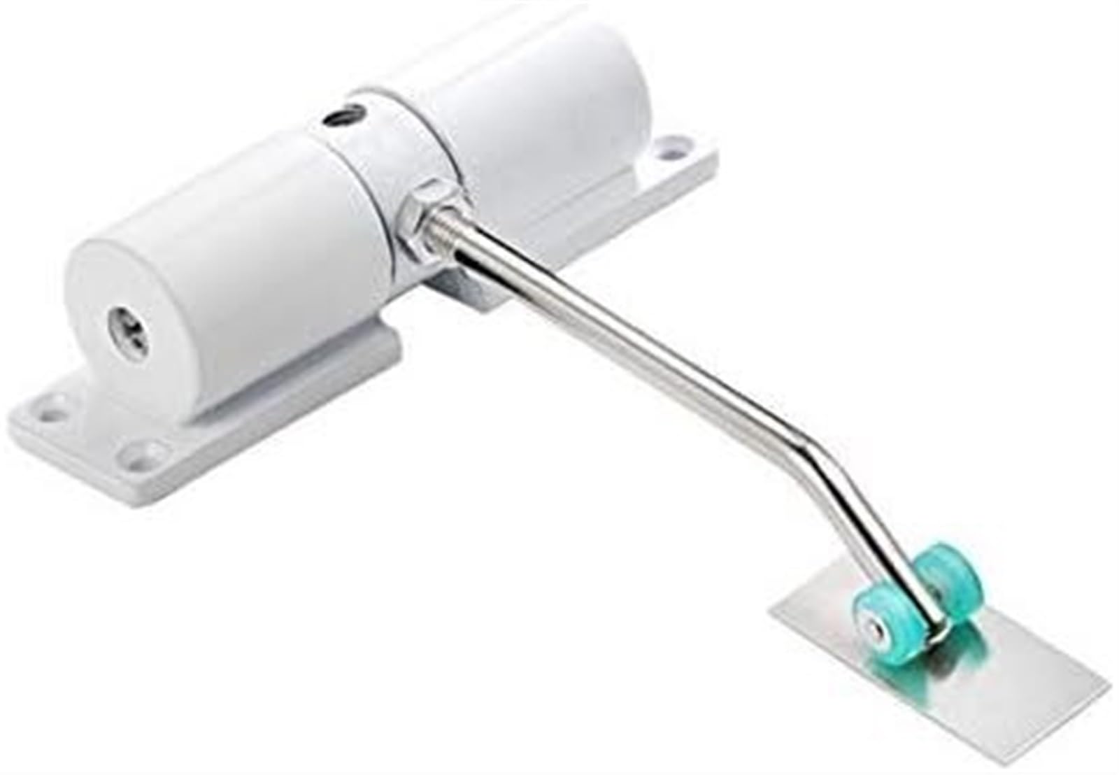 Ykmyxz White Door Closer, Automatic Silent Closing Hydraulic Invisible Household Simple Small Door Closers Buffer Spring(White)