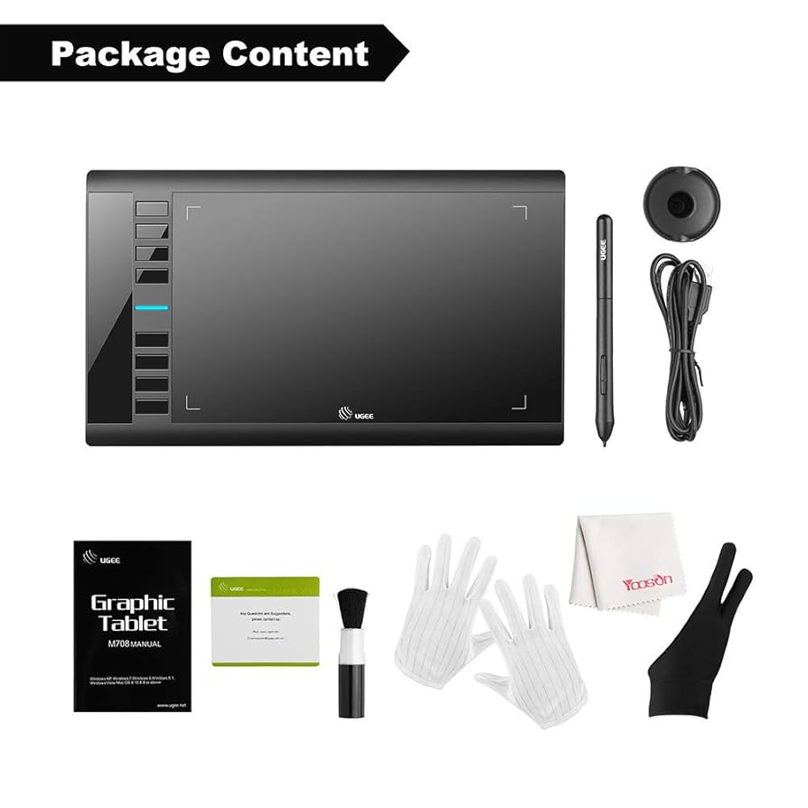 Amazon.com: UGEE M708 Drawing Tablet,10 x 6 inch Digital