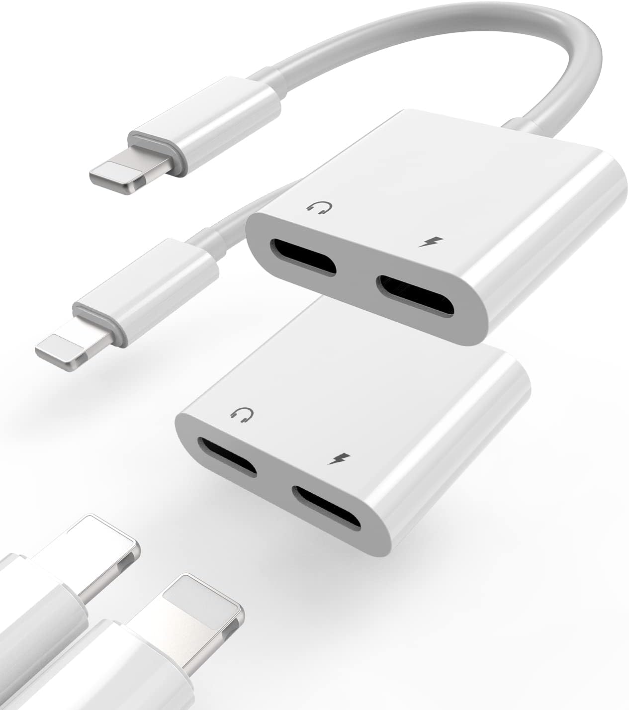 iPhone Headphone Adapter Dual Lightning(2pack) Adaptador