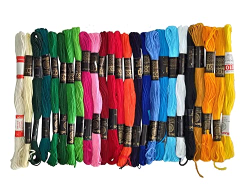 Homeistic Applience Ultimate Embroidery Thread Set: Stranded Cotton Threads Skein For Hand Embroidery&Craft.Create Masterpieces With Vibrant Colors(Multicolor With Double Shaded, Pack Of 50) - 400 Gm (Image - 2)