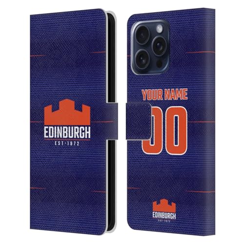 Coque Edinburgh Rugby personnalisable en cuir pour iPhone 16 Pro Max