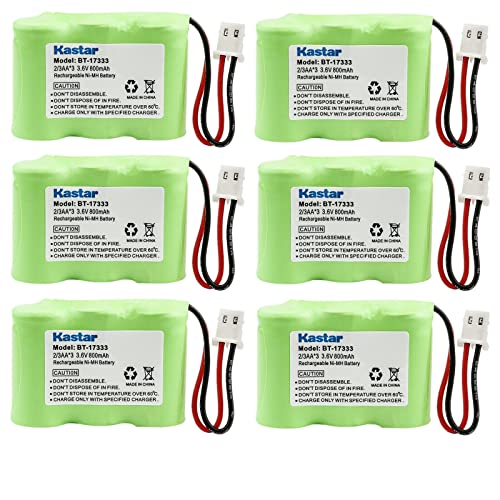 Kastar 6-Pack Battery Replacement for V-Tech BT-263345, BT-27233, BT-27333 BT163345, BT17233, BT17333, BT263345, BT27233, BT27333, CS2111, CS5111-2, CS5121, CS5121-2, CS5121-3, CS5121-4, CS5122-3