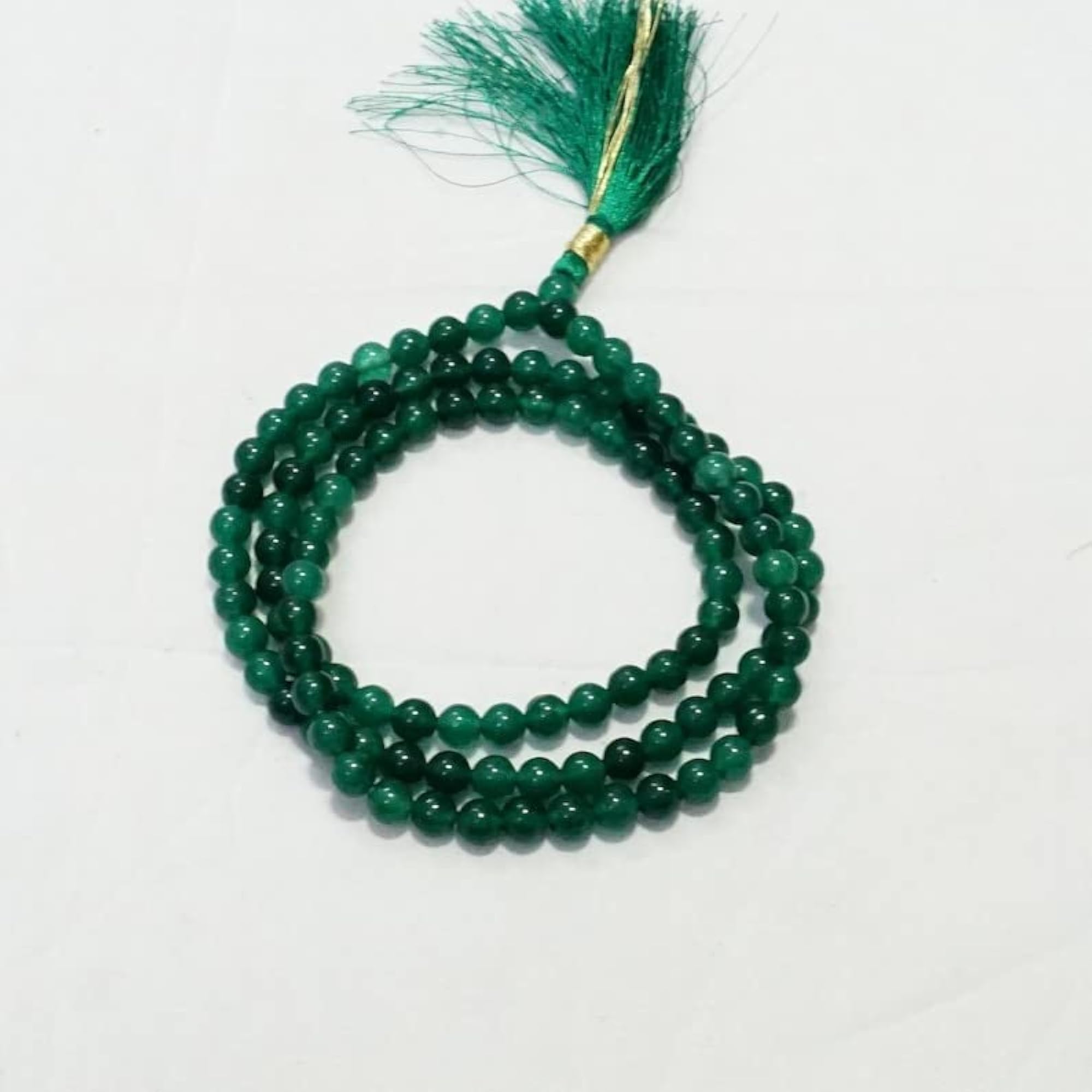 Natural Green Aventurine 10MM Round Beaded Prayer Mala Necklace