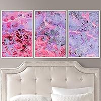 3 Piece Framed Canvas Wall Art Abstract Fluids Canvas Prints Home Artwork Decoration for Living Room,Bedroom - 16