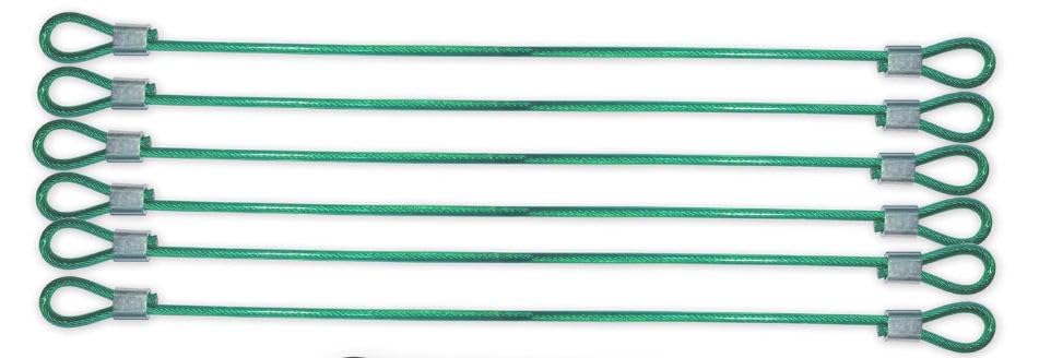 2ft/3mm (Pack of 4) Heavy-Duty Extension Hanging Wire Rope for Pots Plants Flower Basket Multipurpose Hangers for Indoor/Outdoor Balcony Garden Lights/Lamps Red/Silver (Green) (B0CY9RW8GR) Amazon Price History, Amazon Price Tracker