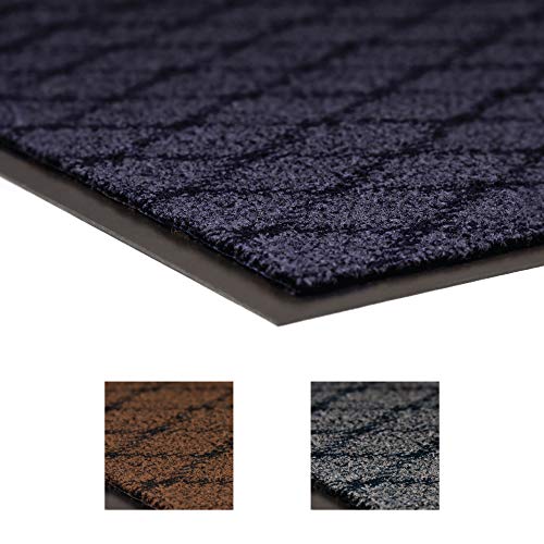 NoTrax 125 Evergreen Diamond Superior Entrance Mat with Vinyl Non-Slip Backing, 3' Width x 5' Length x 3/8" Thickness, Blue