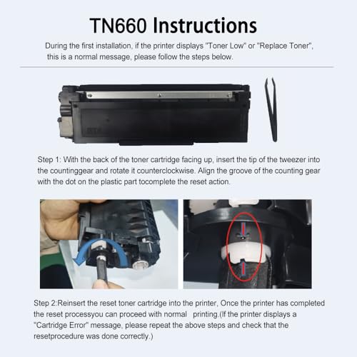 tn660 toner cartridge replacement compatible for brother tn 660 tn-660 tn630 high yield to use with hl-l2380dw hl-l2320d hl-l2340dw dcp-l2540dw mfc-l2700dw mfc