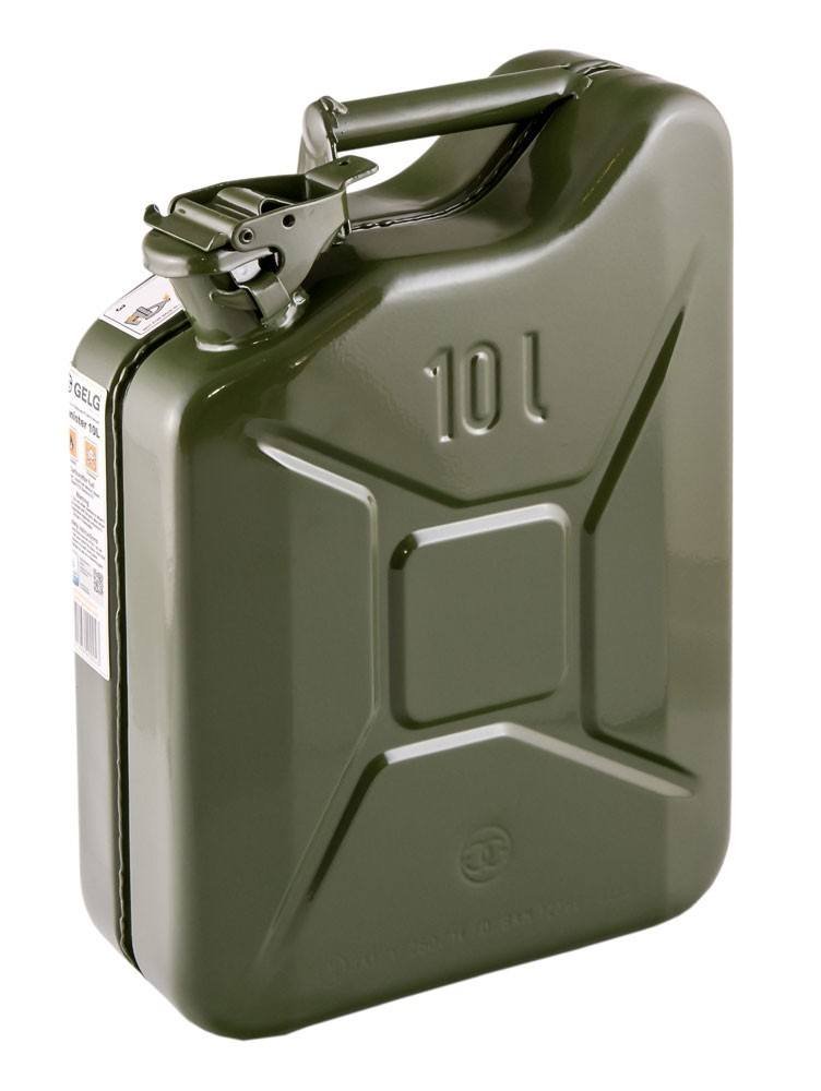 IWH, 073856 Tanica per Benzina in lamiera d'Acciaio, 10 l, Verde