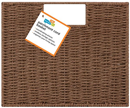 Honey-Can-Do Sto-03567 Parchment Cord Crate With Handles, Brown, 12.2 X 13 X 10 Inches #TOP4
