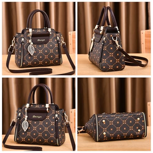 Image of CORIOS Elegant Handbag for Women PU Leather Shoulder Bag Ladies Crossbody Bag Fashion Messenger Bag Top-handle Bag