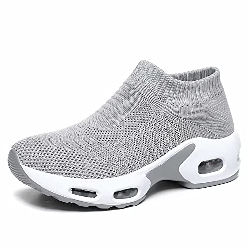 ikunka Slip on Running Shoes Women Walking Sneakers Lightweight Quick Dry Breathable Sock Shoes for Outdoor Gym Travel