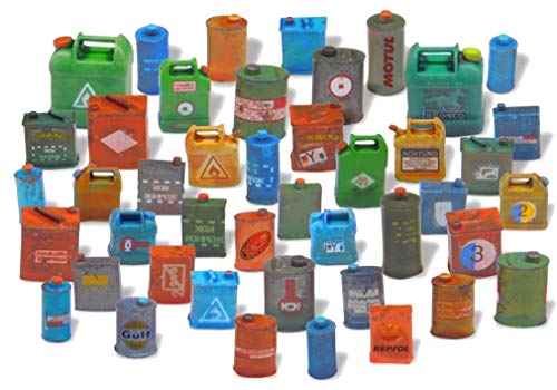 Greenstaff World GSWD-2363 Oil Can Set, 46 Pieces, Miniature Accessories
