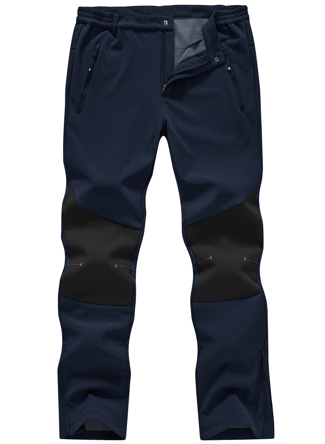 TBMPOY Men's Ski Snow Pants Waterproof Fleece Lined Insulated Softshell