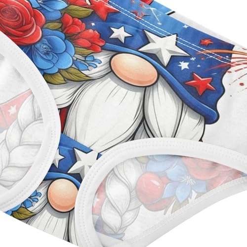 Cute Gnome USA White Girls Underwear Toddler 2t Cotton Little Girl Panties Pattern Underpants Briefs4