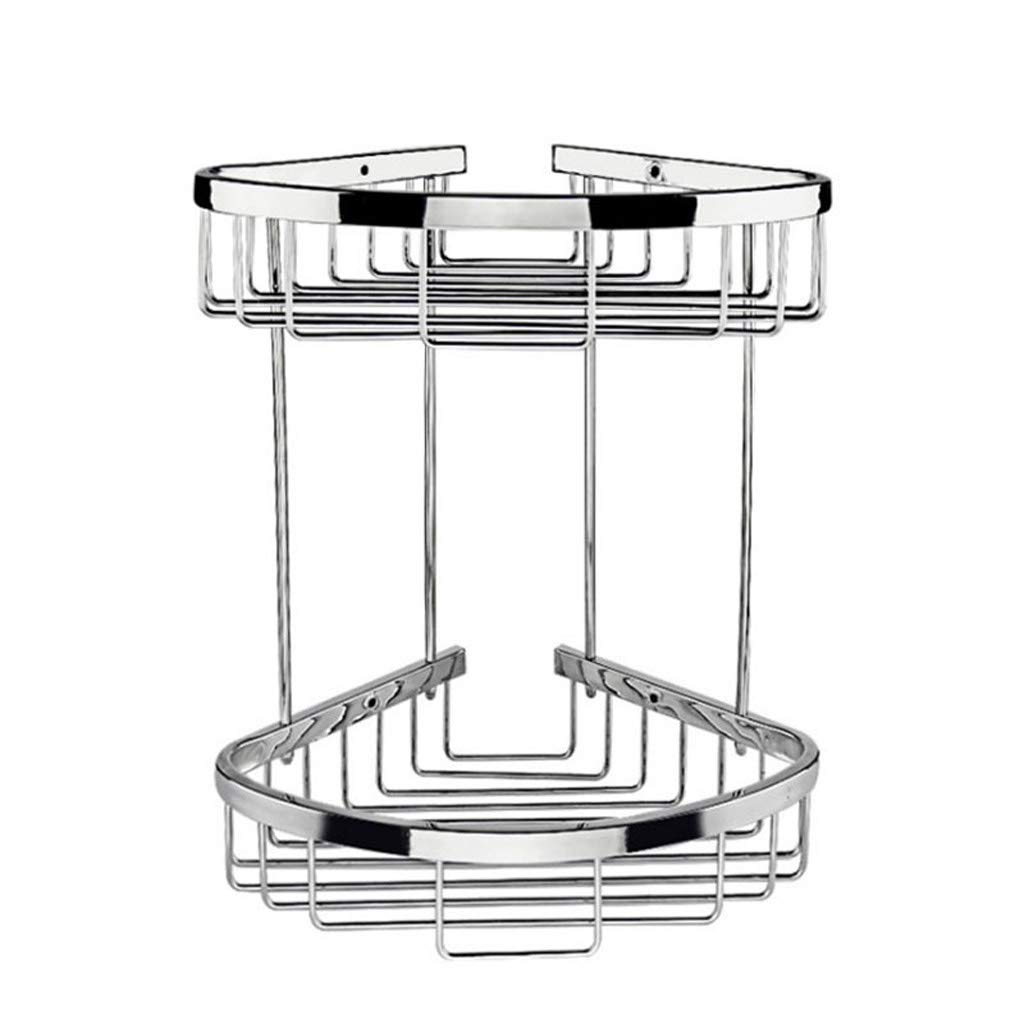 ZJHFFFG Shower Caddy Bathroom Shelves 2 Storey Shower Room Rust Bathroom Rack Wall Mounted Closet Storage Box Shampoo