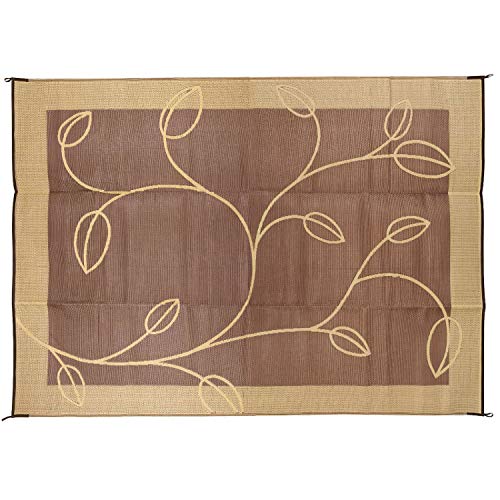 Camco Large Reversible Outdoor Patio Mat - Mold and Mildew Resistant, Easy to