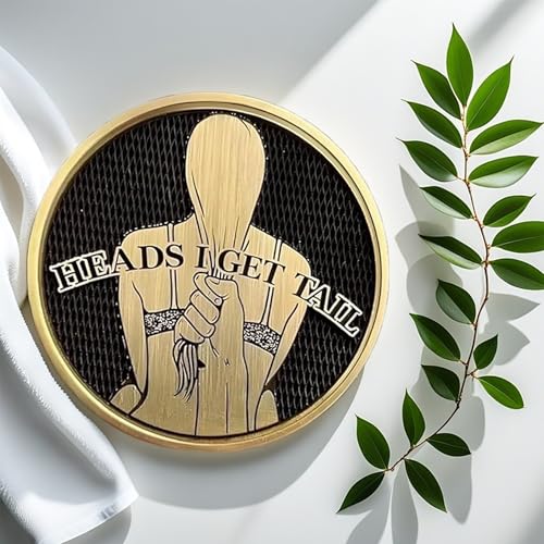 2pcs funny heads and tails coin heads i get tail coin i get head coin double side double side challenge coin lucky coin token funny prank gifts for men women