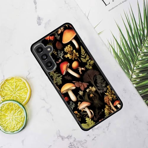 ZQLPLZR for Galaxy A25 5G Case,Tire Anti-Skid Edges Cute Design Shockproof Bumper Full Protection Black Back Cover for Samsung Galaxy A25 5G 6.5 Inch,Forest Mushrooms - image 6