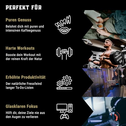 BERSERKER COFFEE - Allfather Blend, 500g - 50% Arabica, 50% Robusta Kaffeebohnen - säurearmer...