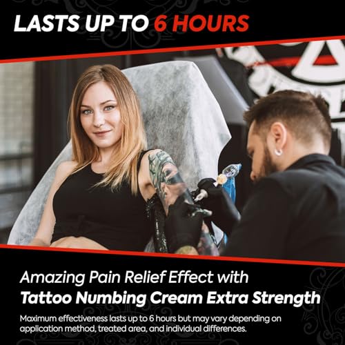 Image of Painless Tattoo Numbing Cream for Tattoos Extra Strength, Tattoo Numbing Cream Maximum Strength for Waxing & Piercing