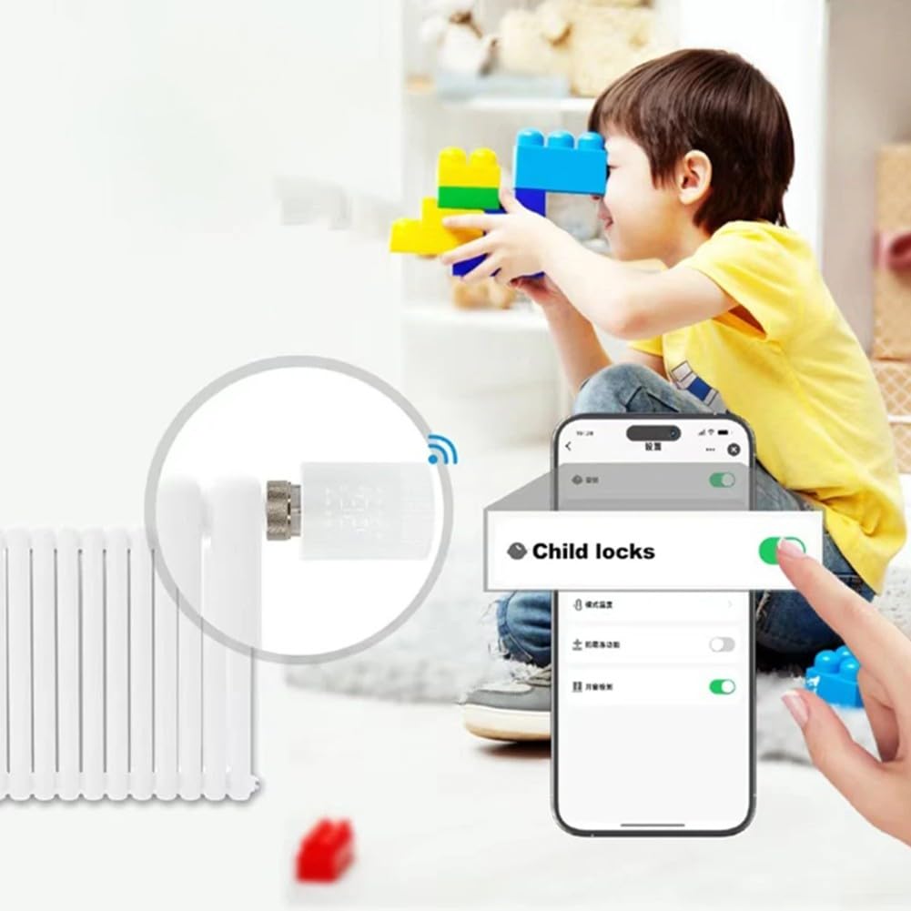 3 Stück Smartes Heizkörperthermostat, Heizungssteuerung per App und Smart Speaker, Geofencing, Fensteröffnungserkennung, Heizungsthermostat, Steuerung per Alexa-Google Assistant