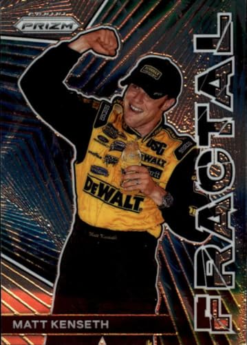 2023 Panini Prizm Racing Fractal Error says PRIZM on back F10 Matt Kenseth DeWalt/Joe Gibbs Racing/Toyota Official NASCAR Trading Card