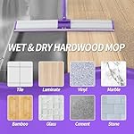 24" Microfiber Mop for Floor Cleaning, Dry and Wet Floor Mop for Hardwood, Laminate, Tile, Vinyl, with 4 Washable Reusable Microfiber Pads - Image 4