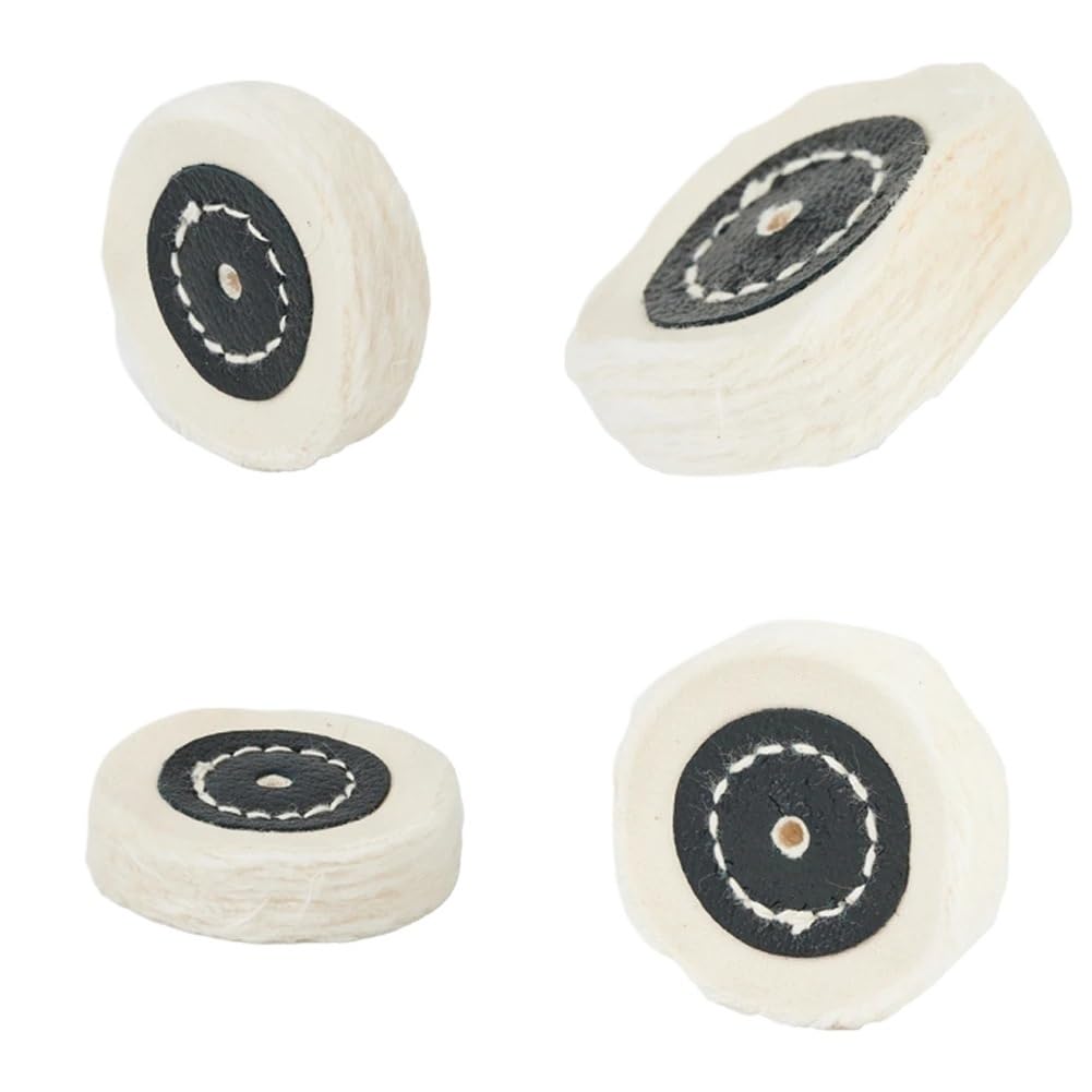 Baumwoll-Polierscheibe, Polierscheibe, weißes Fusseltuch, Schmuckspiegel-Pads, Durchmesser 50–150 mm(50mm)