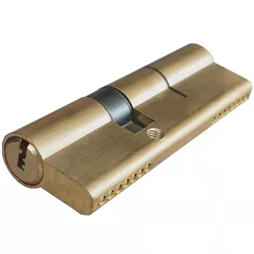 Bombin Cerradura Cilindro De Cerradura Puerta Latón Alargado 65, 70, 80 Y 90 Mm, Núcleo Sesgado, Pieza Entrada Antirrobo(80(40-40))