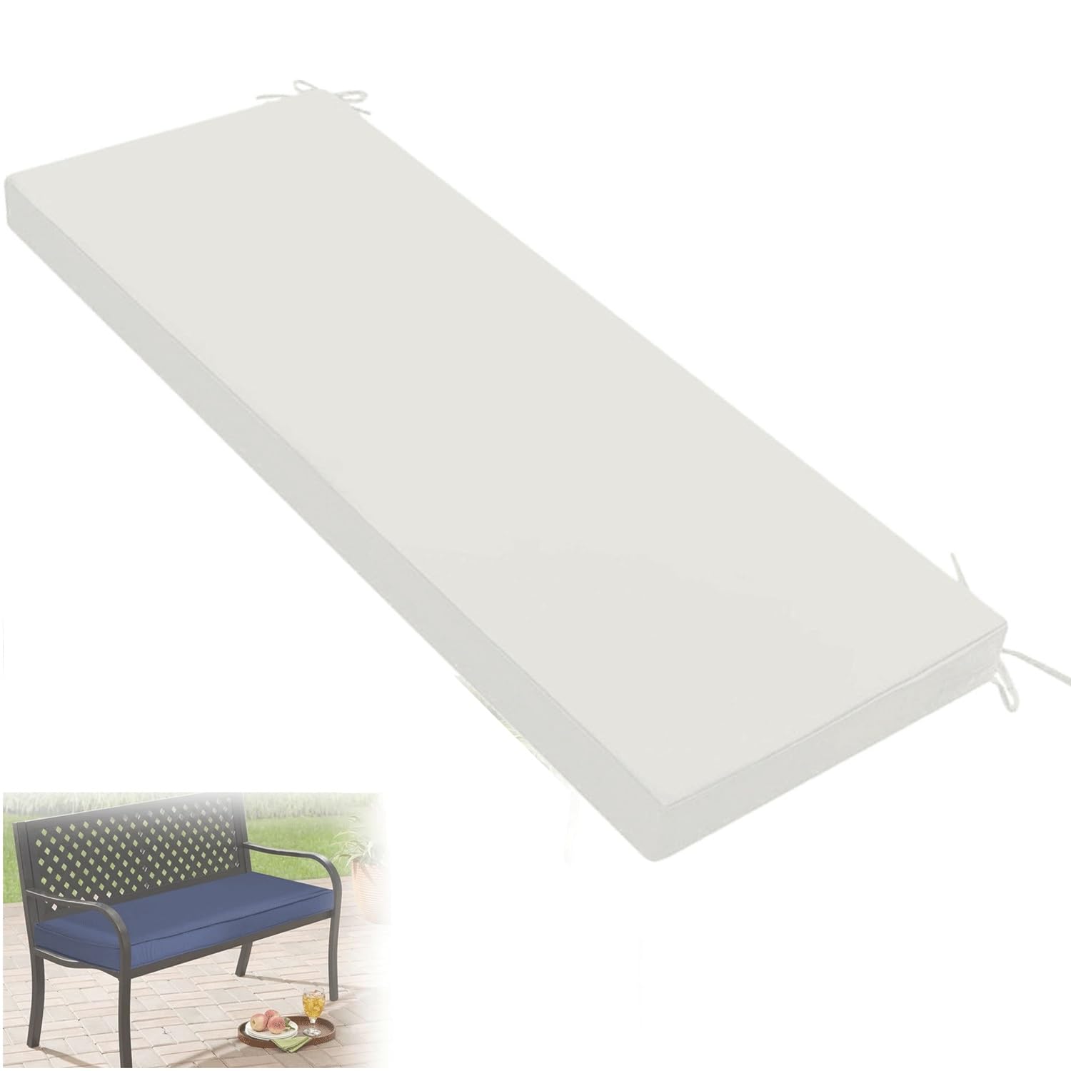 Generico Cuscini Imbottiti per Panche da Esterno/Interno - 120x40 100x40 80x40 100x50 - Antiscivolo, Impermeabile Cuscino per Panchina per Giardino,Sagre,Birrerie e Cucina(Color3,80x40x5cm/31x16x2in)