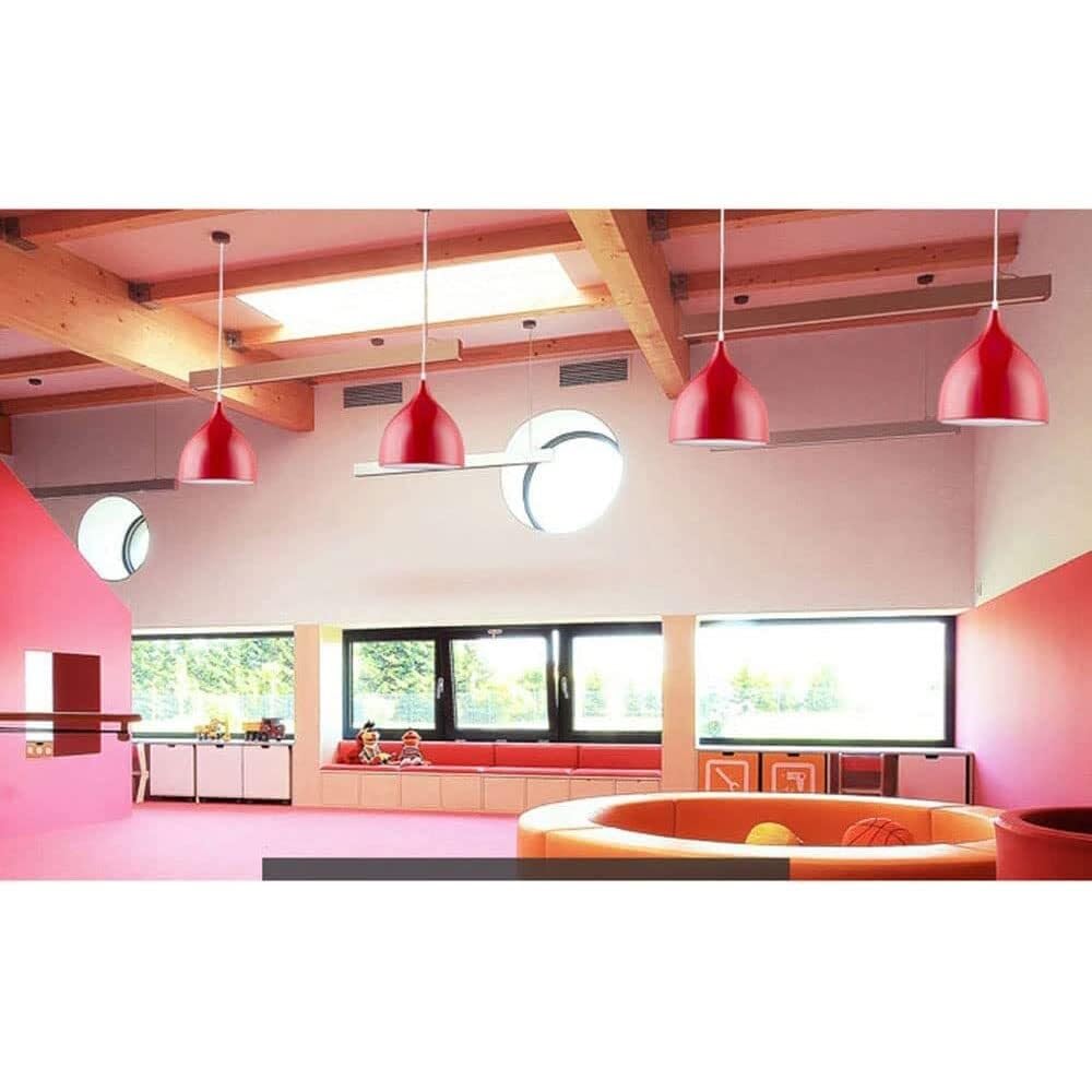 Lampadario Nordico in Metallo Lampada a Forma di Goccia d'Acqua Soffitto Base E27 Testa Singola Comodino NG