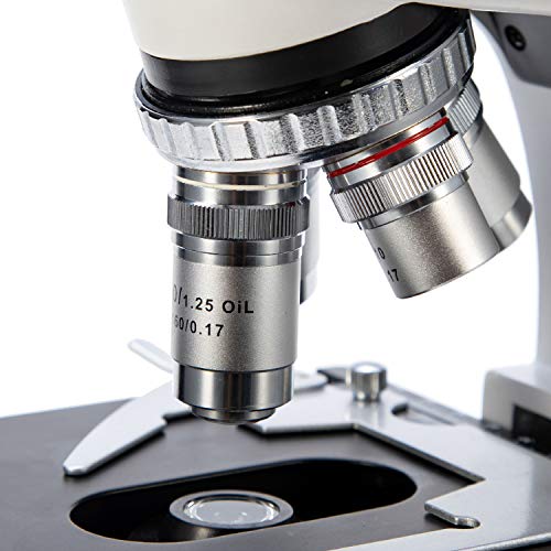 Image of Swift Compound Trinocular Microscope SW350T,40X-2500X Magnification,Siedentopf Head,Two-Layer Mechanical Stage,with Swiftcam 5 Megapixel Camera and Software Windows /Mac /Linux and USB 3.0 Cable