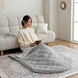 イケヒコ ポケットこたつ® ラピアス 約90×120cm パールグレー 一人用 パーソナル ふんわり 韓国インテリア 洗える 節電 おしゃれ ＃1172331135199