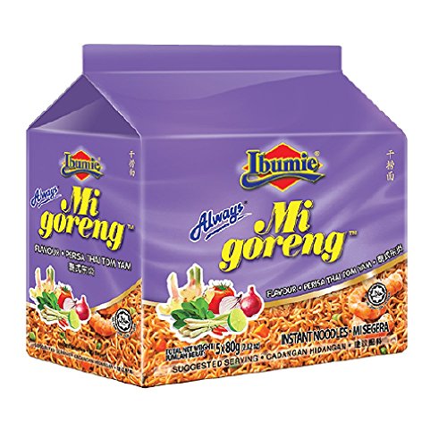 Ibumie Mee Instant Noodles 80g (Mi Goreng Thai Tom Yam, 10 Packs) image 2