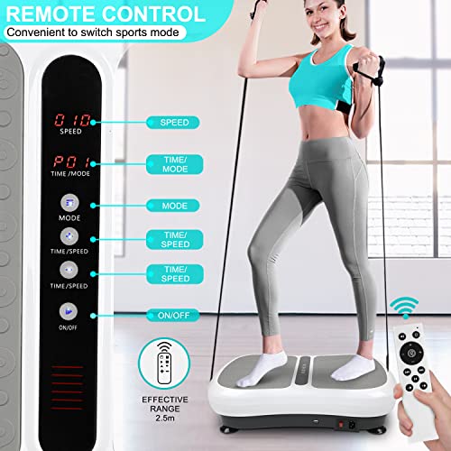 Triclicks Vibrationsplatte mit Bluetooth & Fernbedienung | Fitness Ultra Slim Power Vibrationsplatte | Vibrationsboard… – Bild 3