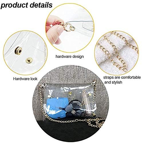 Y&R Direct Cute Clear Bag Purses for Women Stadium Transparent Crossbody Bag with Removable Chain for Sporting Events Concert - Image 6