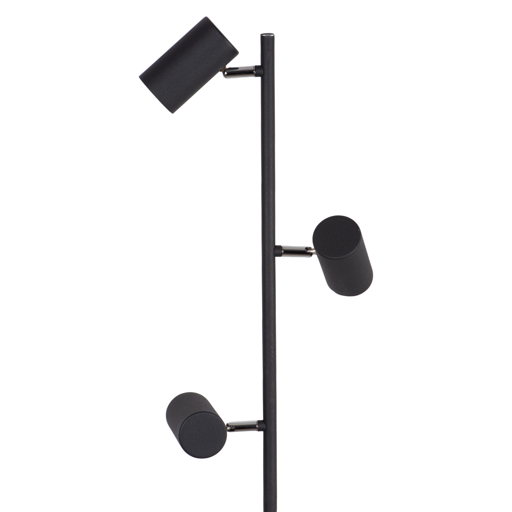 Lampadaire sur pied EVALO FL - 3 spots GU10 - Aluminium noir - Orientable